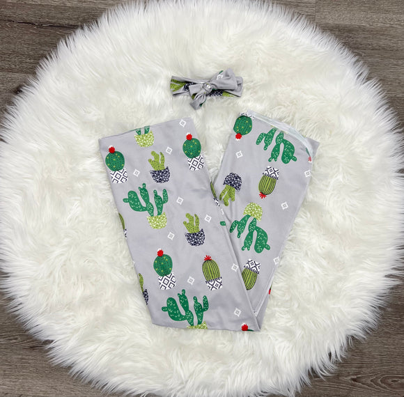Prickly Cactus Swaddle Set