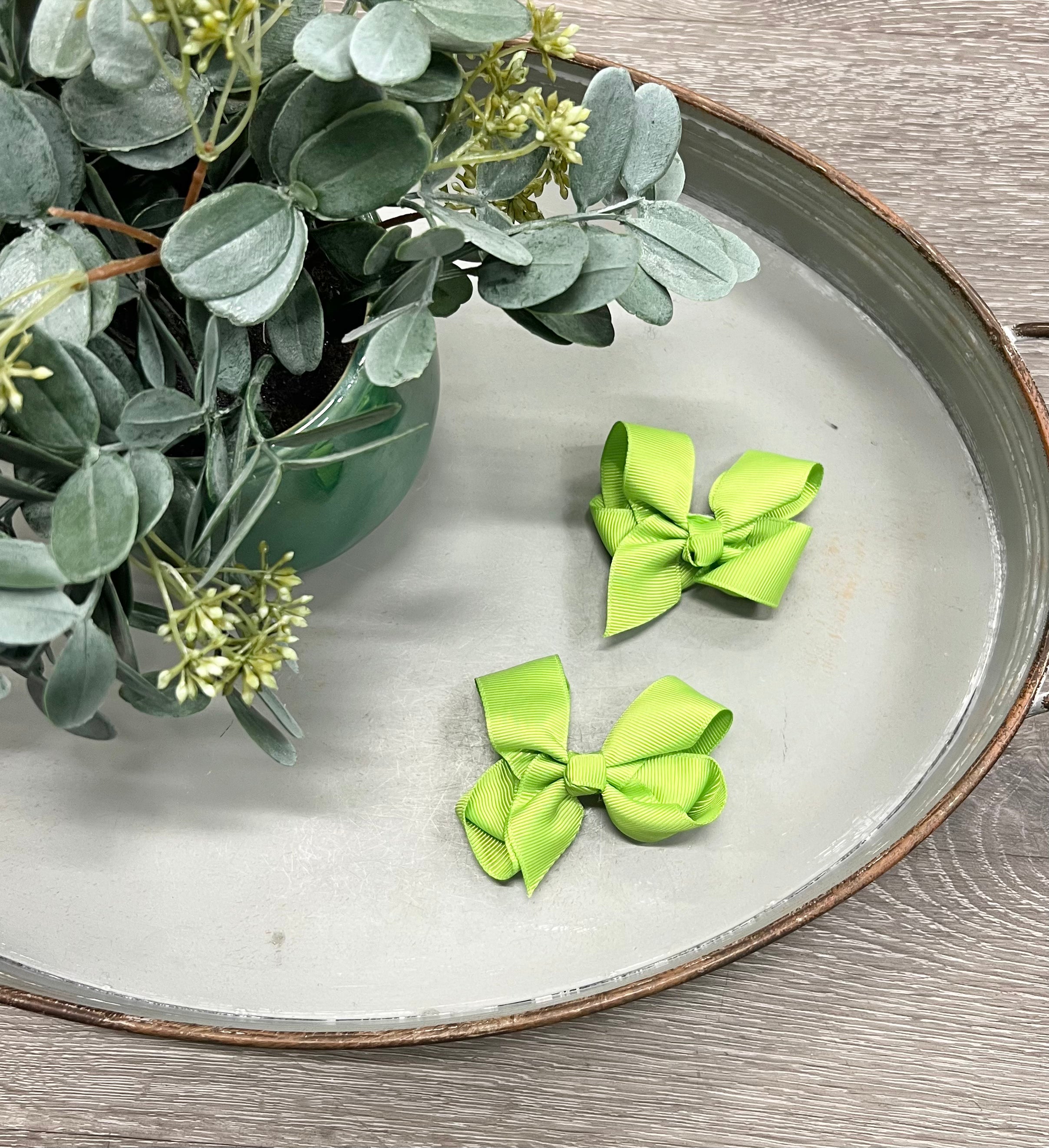 Buy green 3&quot; Pinwheel Hair Bow Set