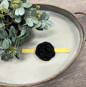 Buy black Satin Rose Headband