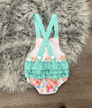 Mint Polka Dot Romper-2