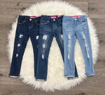 Pink Latte Distressed Stretch Jeans