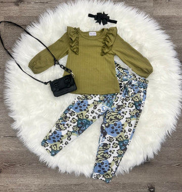 Olive Leopard Set