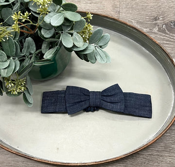 Denim Wrap Bow Headband