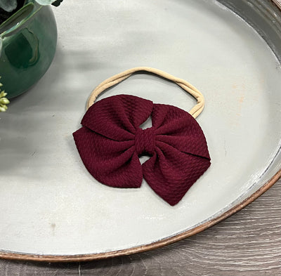 Buy burgundy Textured Headband (Skinny Band)