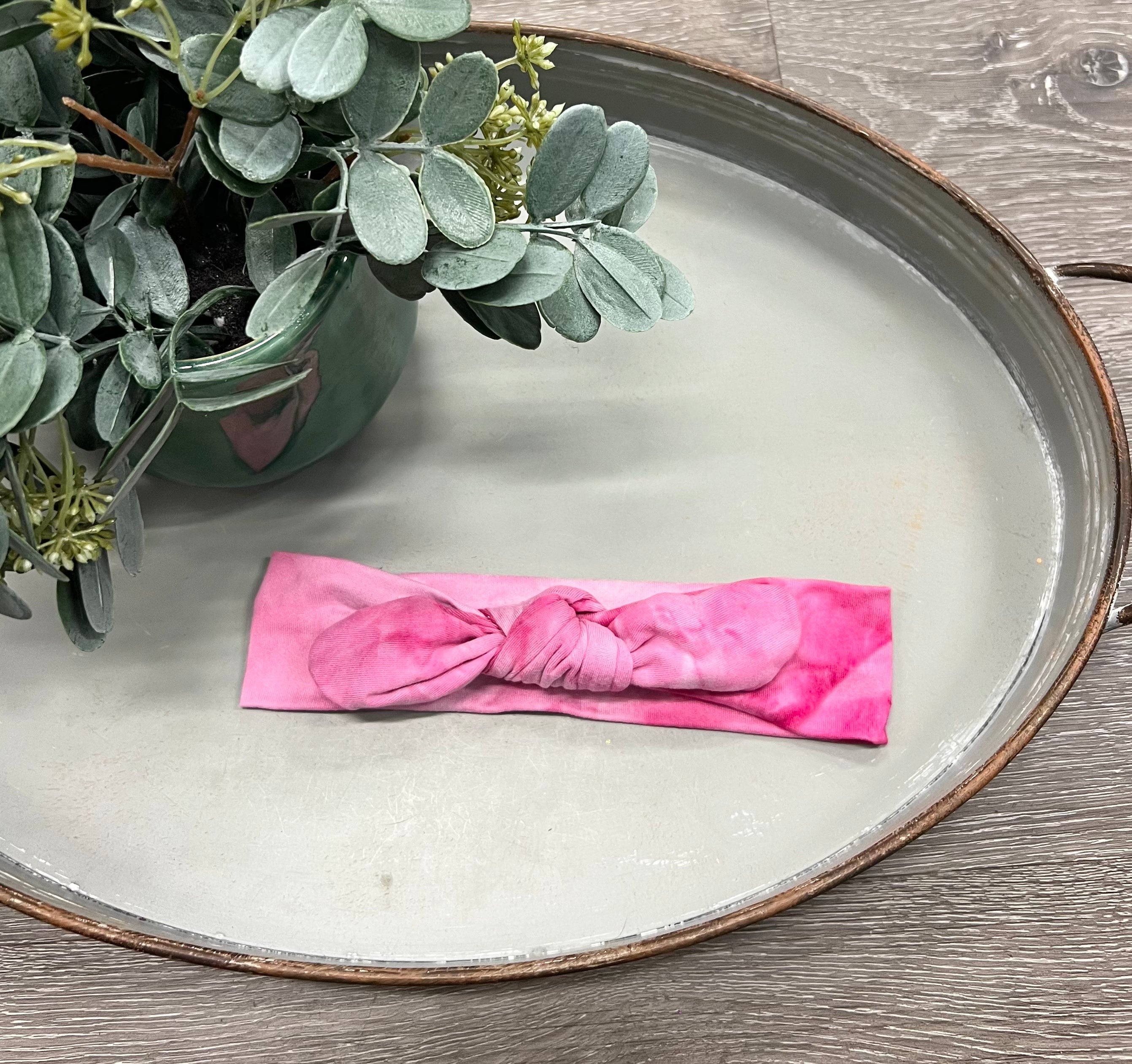 Buy pink Tie Dye Knotted Headband