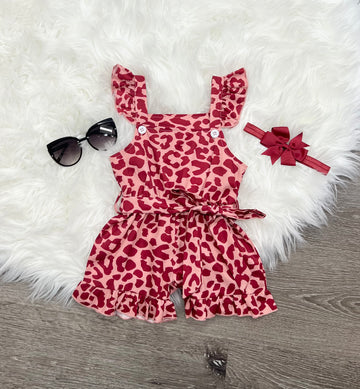 Belted Leopard Romper