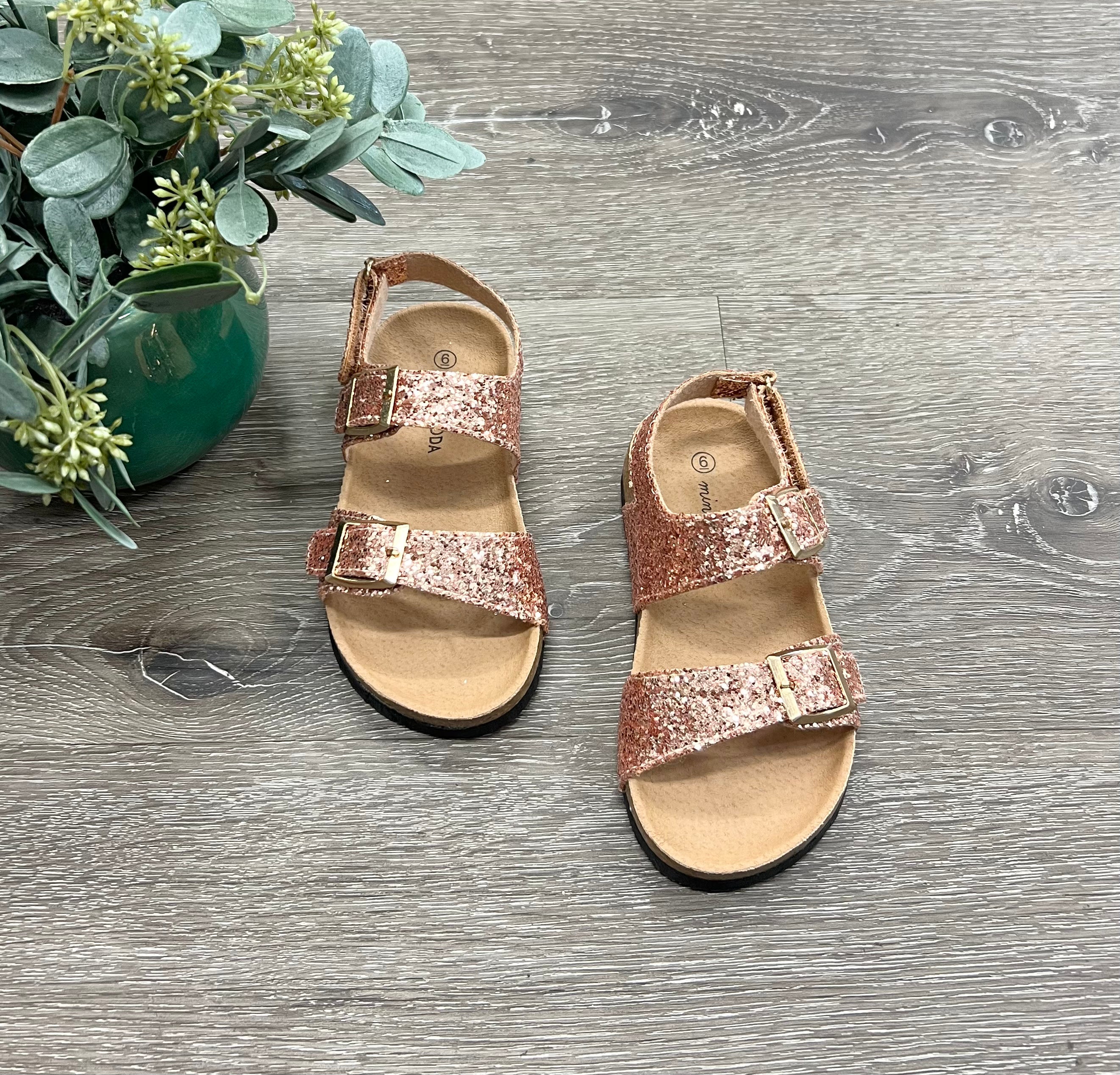 Rose Gold Glitter Sandal