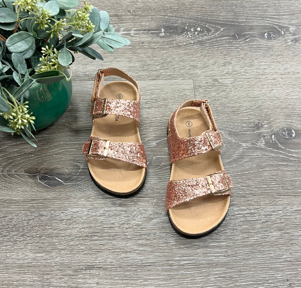 Rose Gold Glitter Sandal