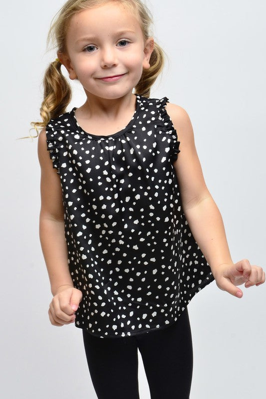 Polka Dot Sleeveless Top