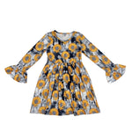 Plaid Tie Dye Sunflower Dress