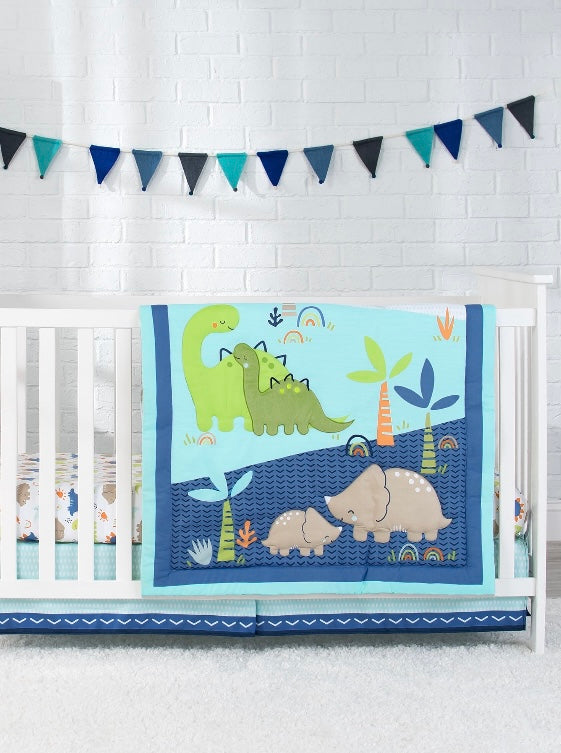 Nursery Crib Dino Bedding Set