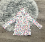 Leopard Ruffle Zip-up