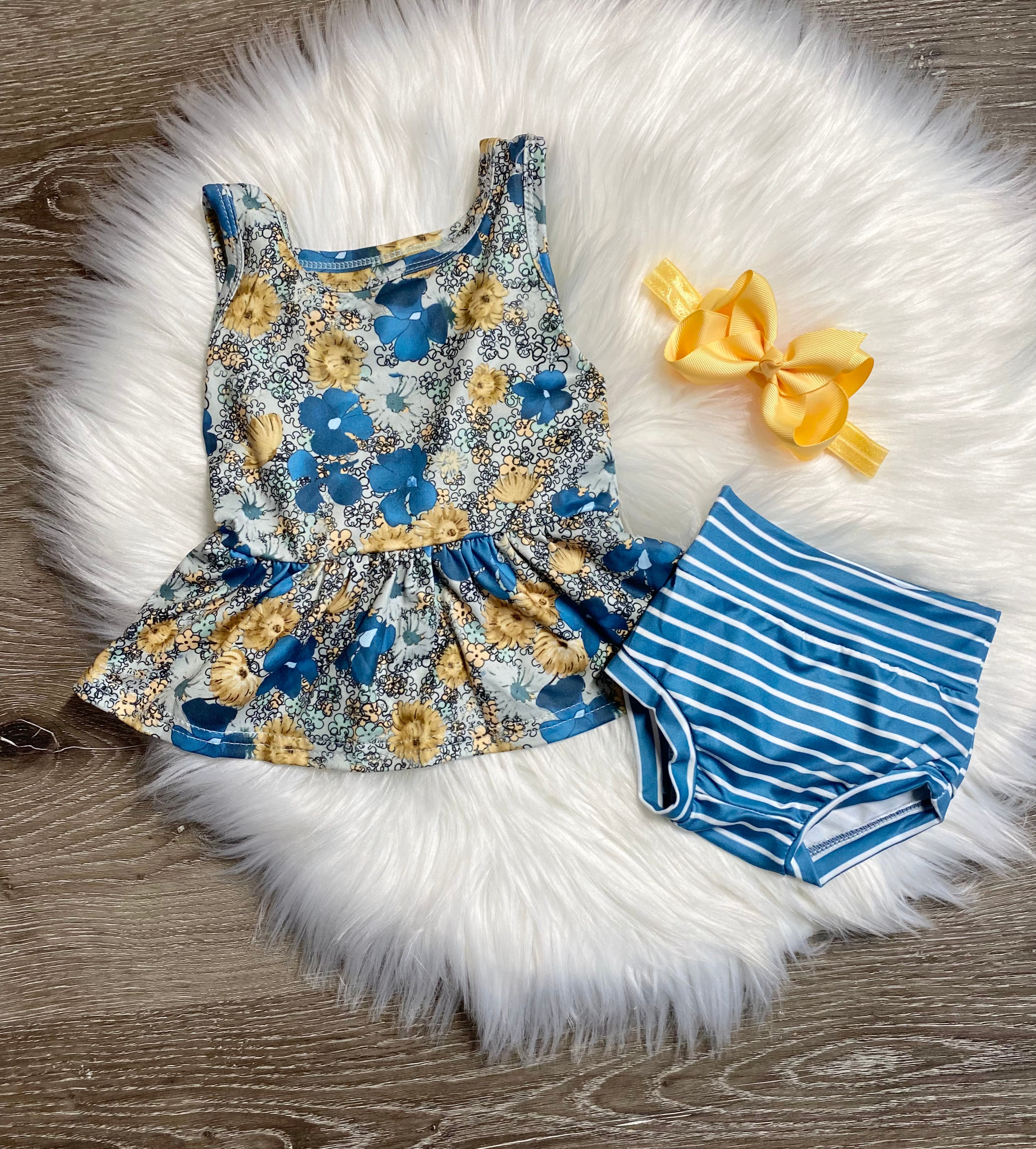 Floral Tank Set