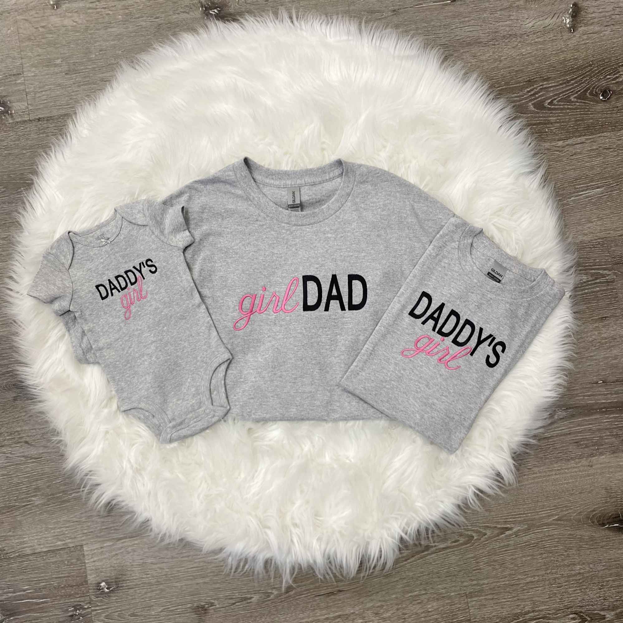 Embroidered Girl Dad Daddys Girl Dad & Me