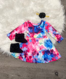 Magenta Splash Dress-1