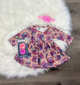 Blushing Purple Petals Dress