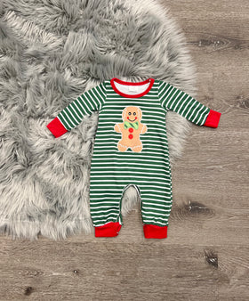 Striped Gingerbread Romper