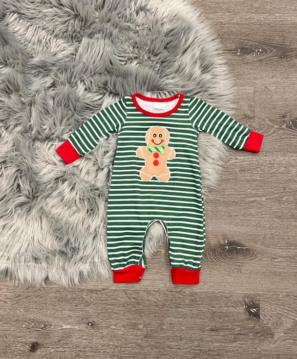 Striped Gingerbread Romper