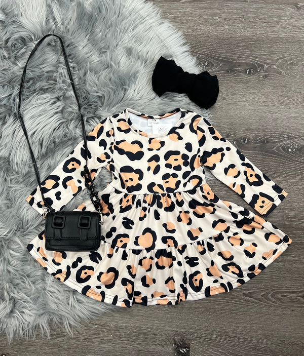 Cream Leopard Dress