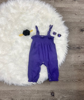 Buy purple Colored Muslin Romper