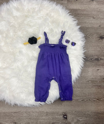 Buy purple Colored Muslin Romper