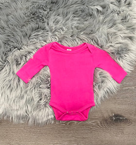 Buy pink Organic Cotton Basic Bodysuits