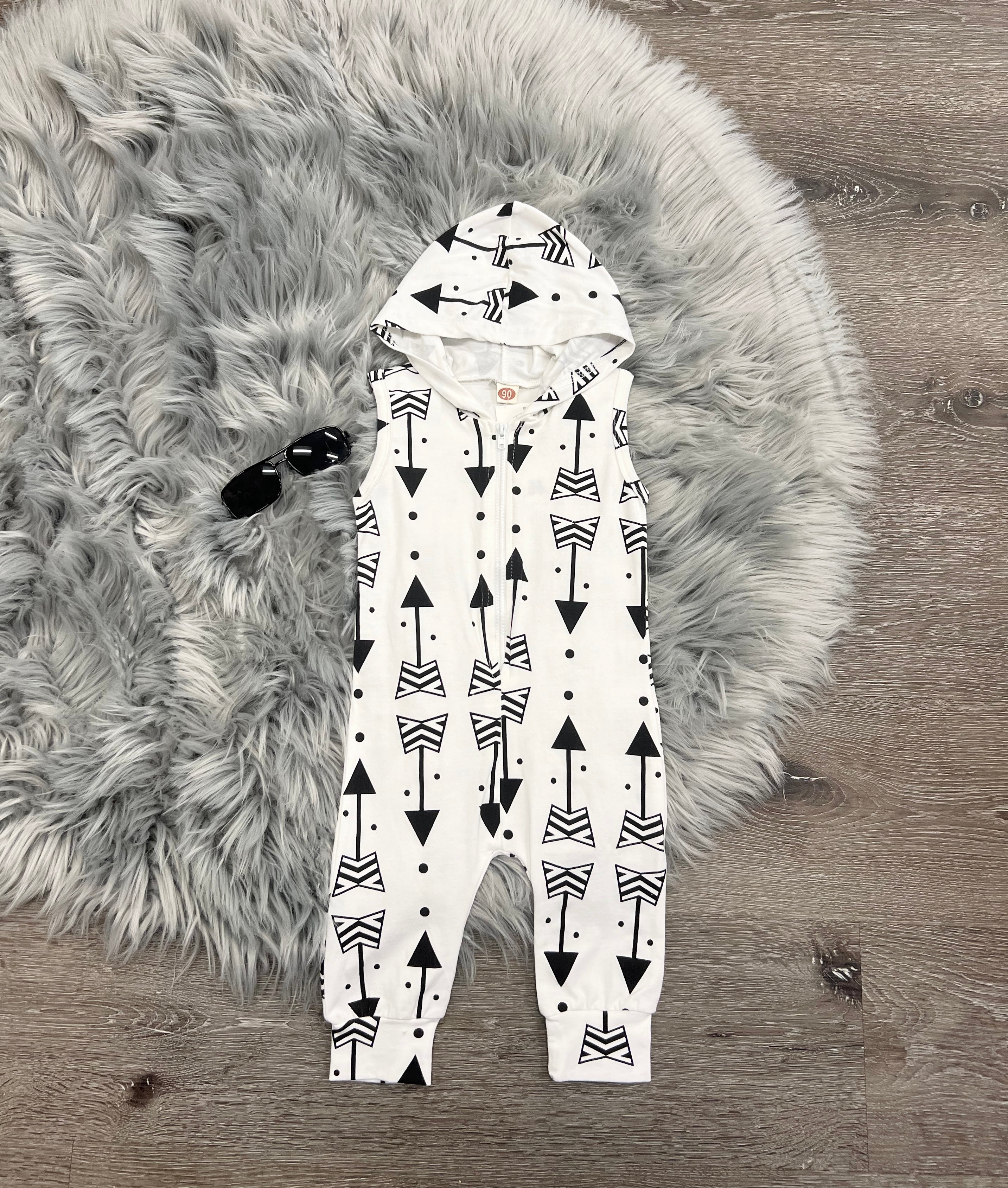 Hooded Arrow Jumpsuit