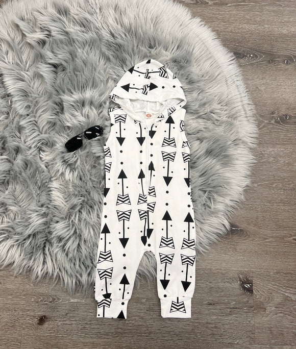 Hooded Arrow Jumpsuit