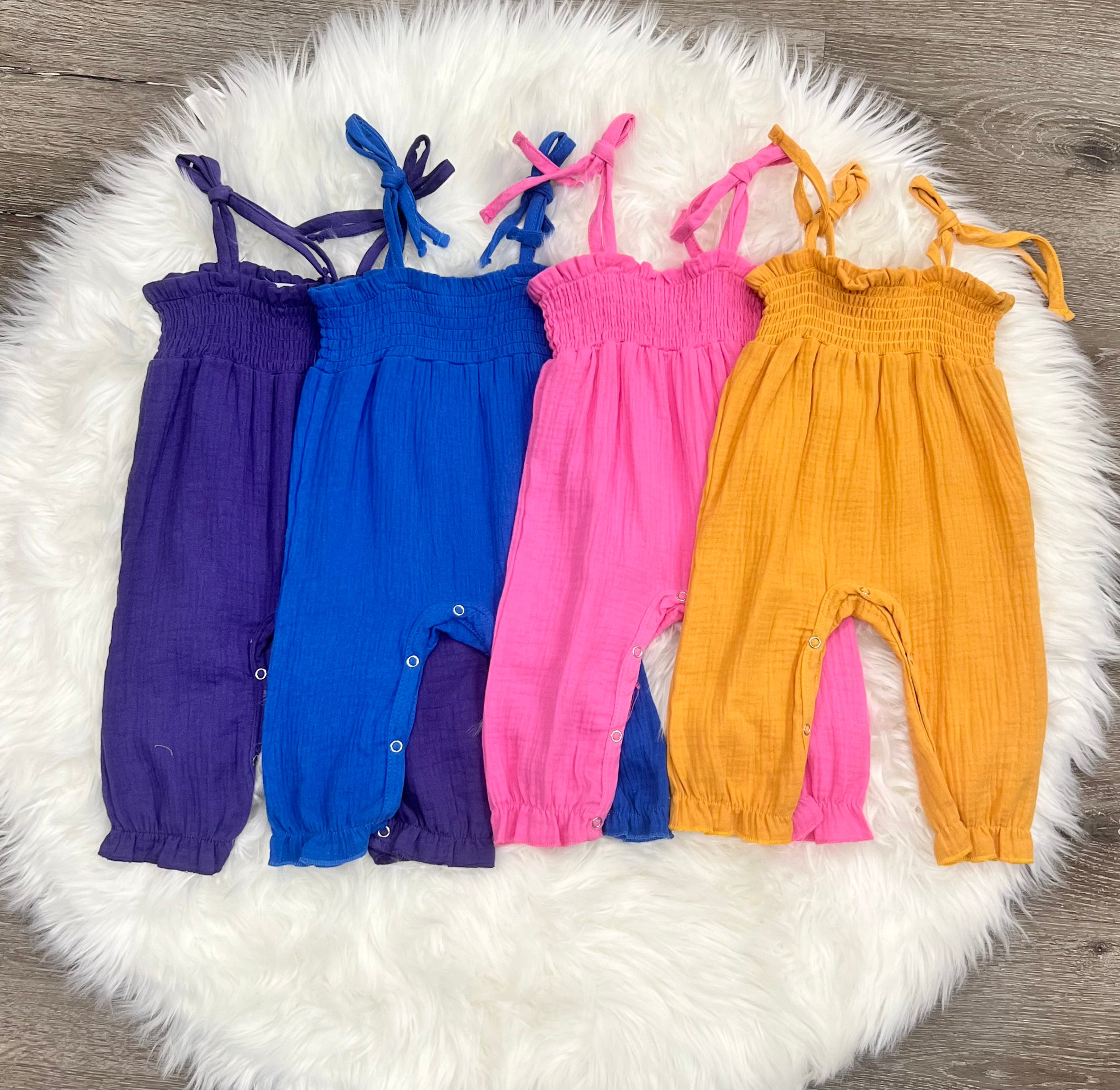 Colored Muslin Romper