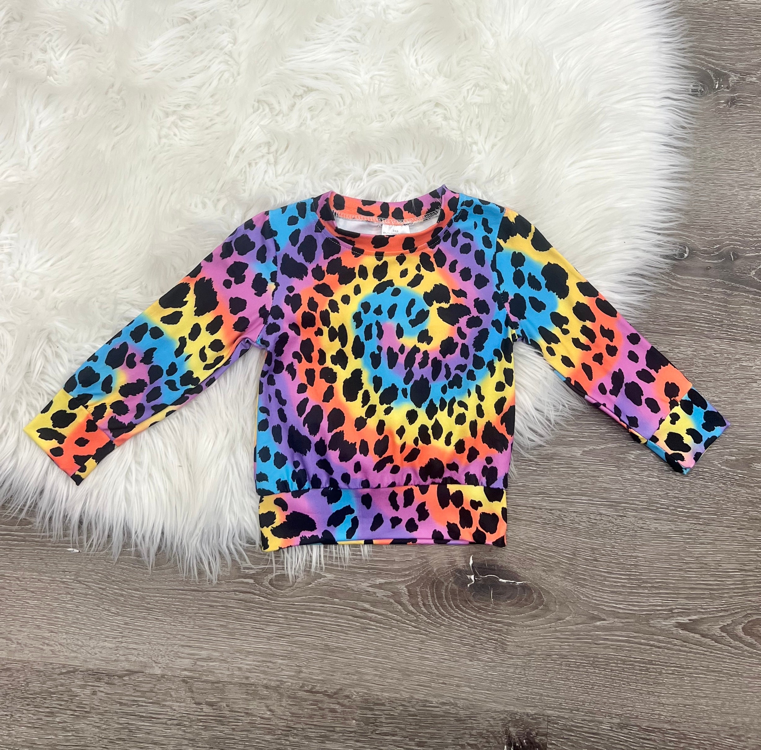 Leopard Tie Dye Top