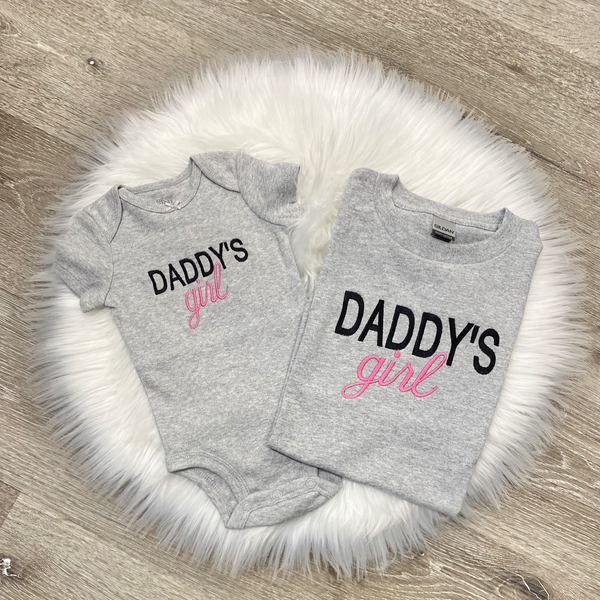 Embroidered Girl Dad Daddys Girl Dad & Me