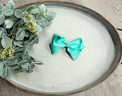 Buy teal 4.5” Clip Bow