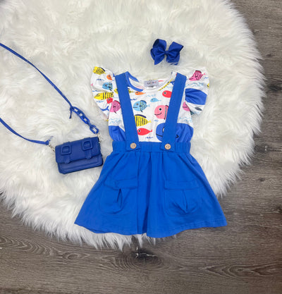 Buy blue-skirt Fishy Skirt Set