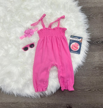 Buy pink Colored Muslin Romper