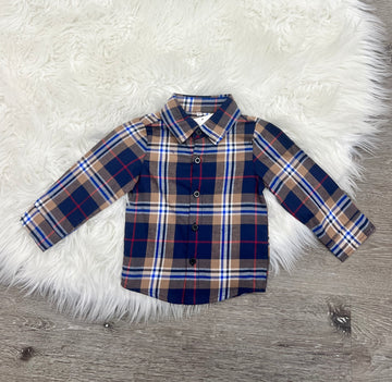 Navy Blues Button Up