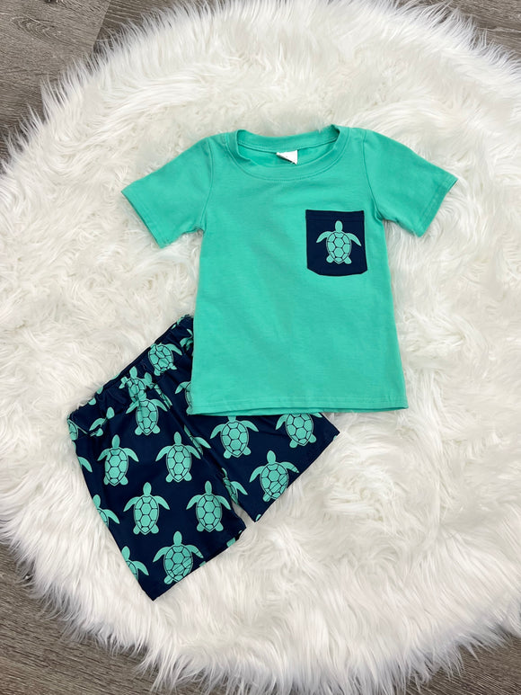 Turtle Shorts Set