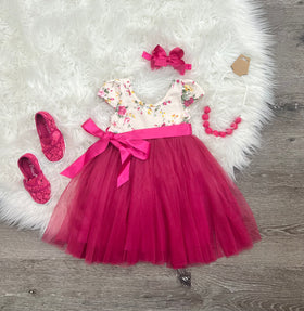 Magenta Spring Tulle Dress