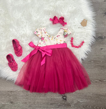 Magenta Spring Tulle Dress