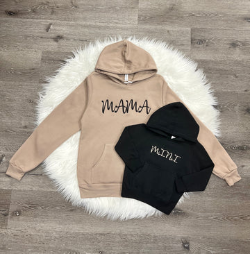 Embroidered Mama And Mini Hoodie