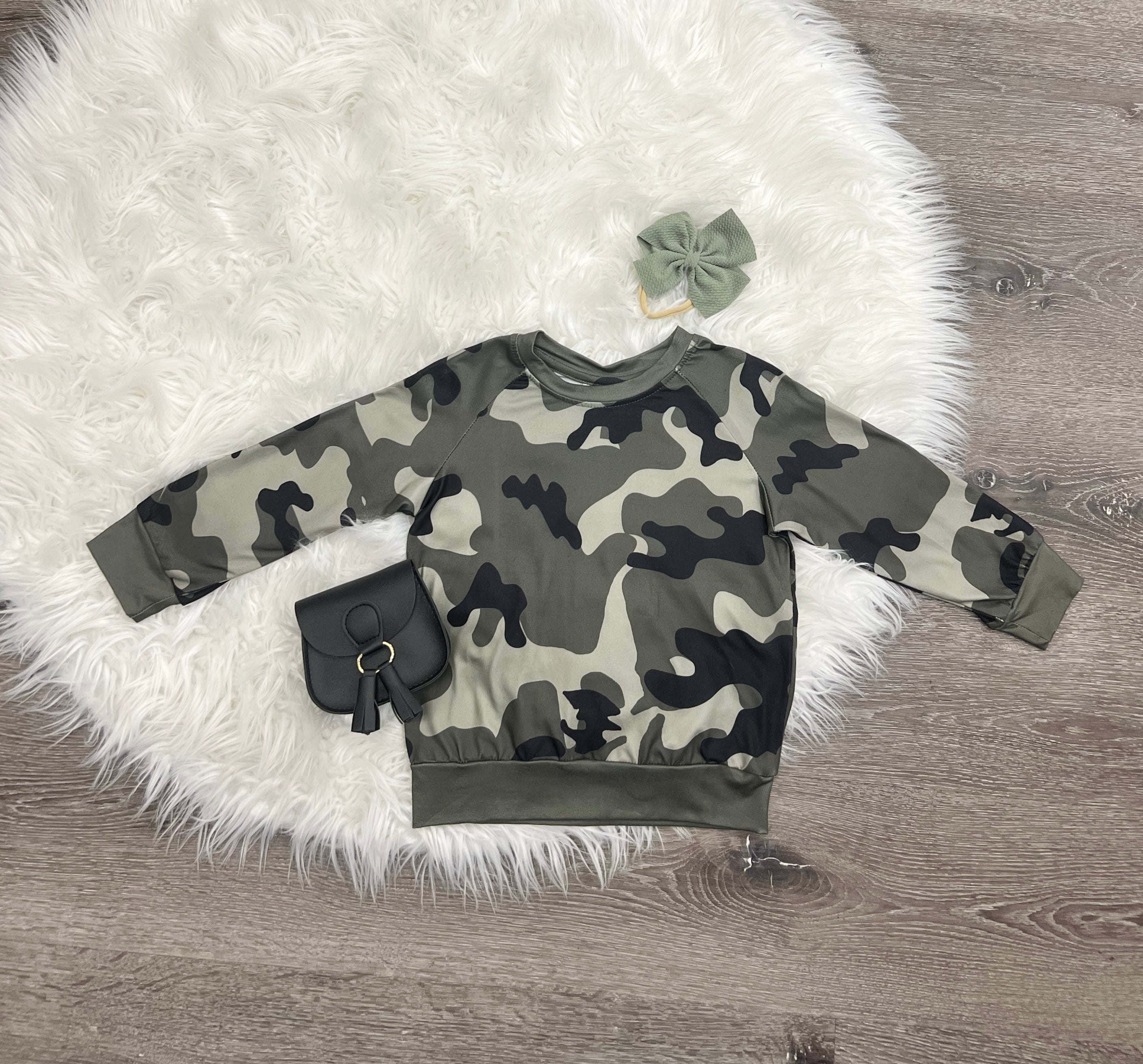 Camo Long Sleeve Top