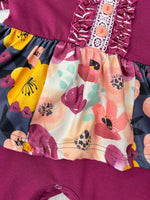Plum Floral Romper