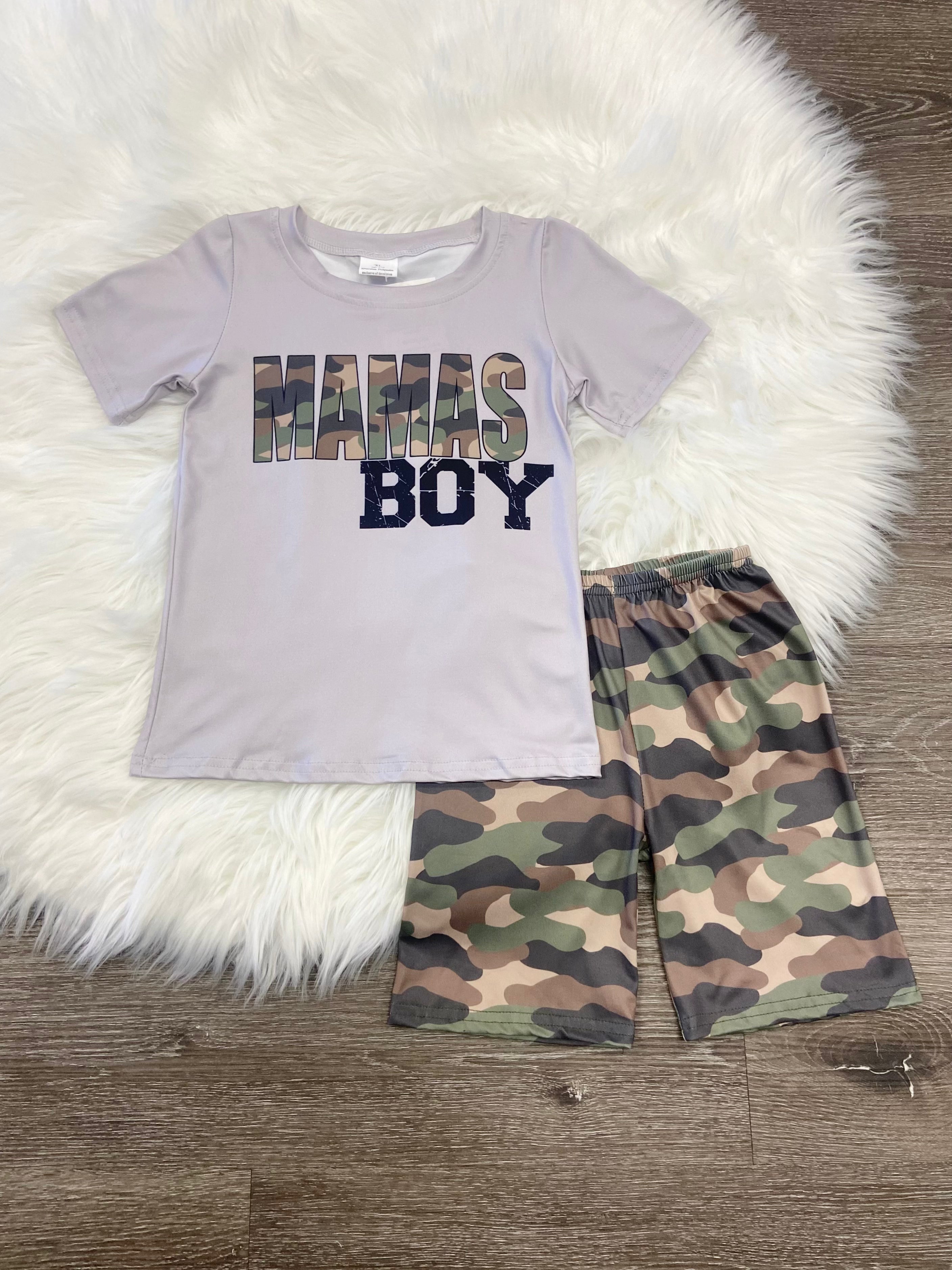 Camo Mamas Boy Summer Set