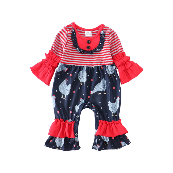 Hen Ruffle Romper