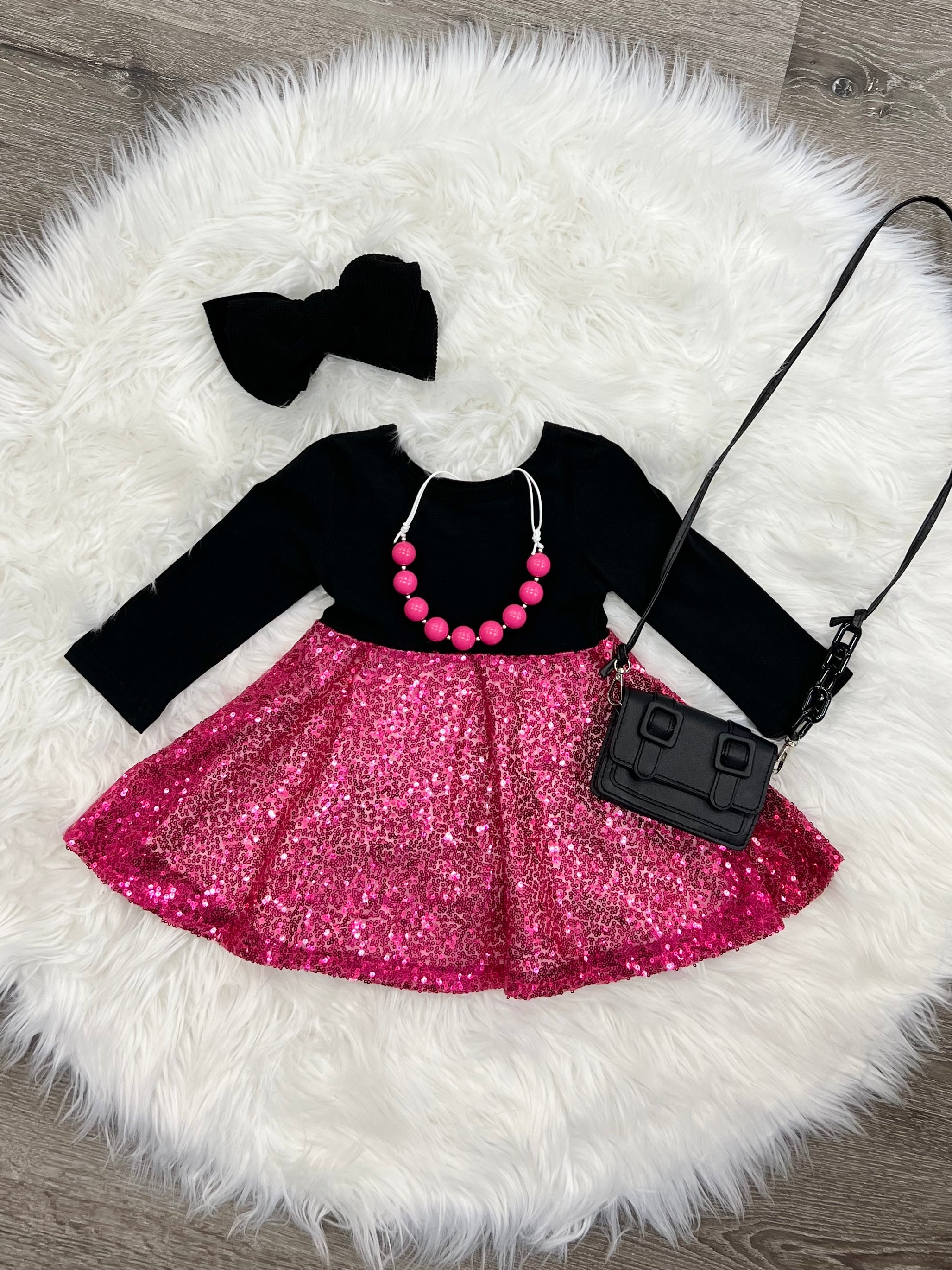 Pink Sequin Dress