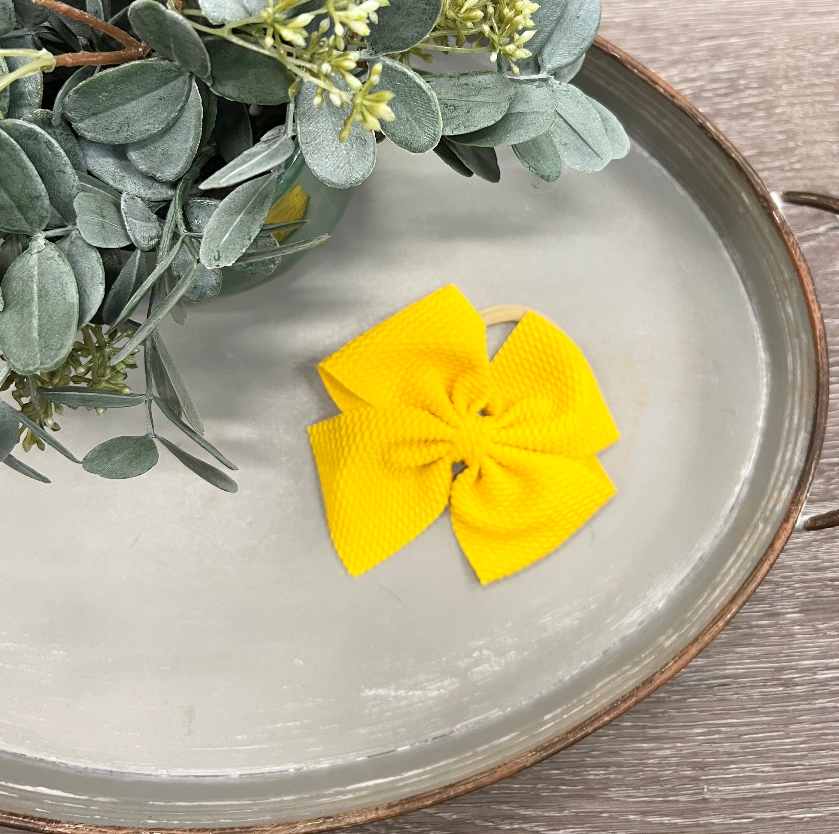 Buy yellow Textured Headband (Skinny Band)
