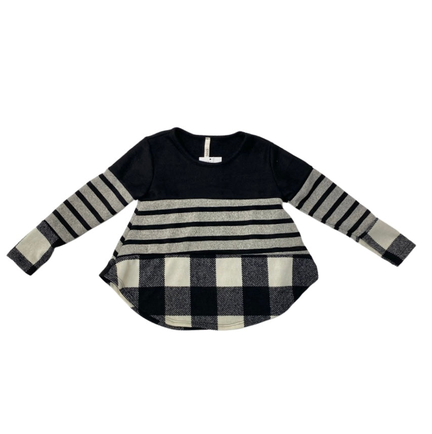 Tartan Plaid Color Block Sweater