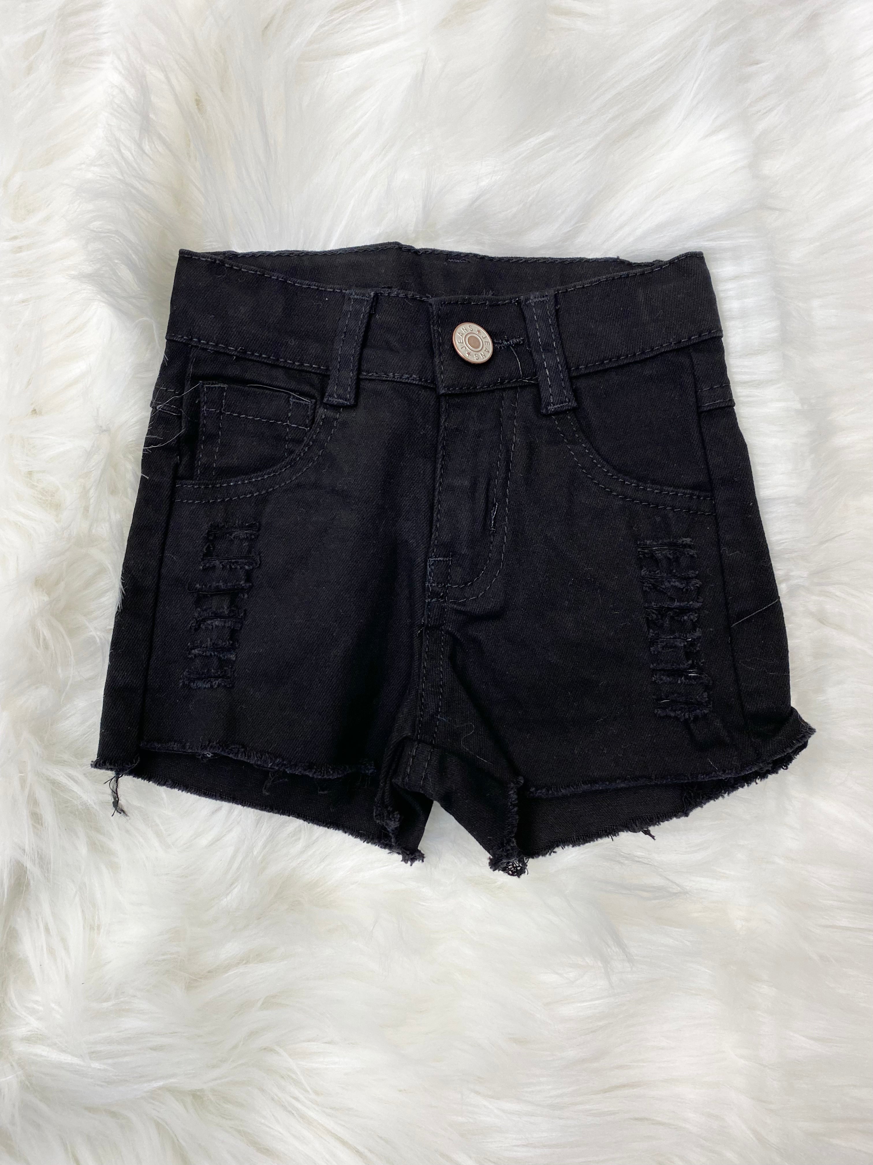 Buy black-denim Distressed Stretch Denim