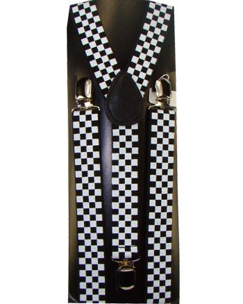 Buy black-white-checkered Suspenders