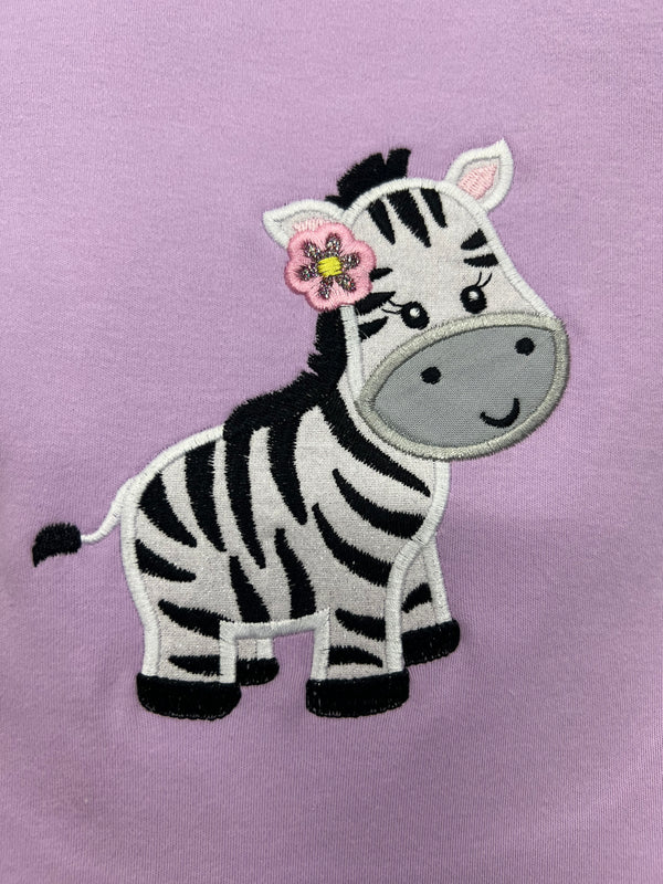 Embroidered Zebra Top