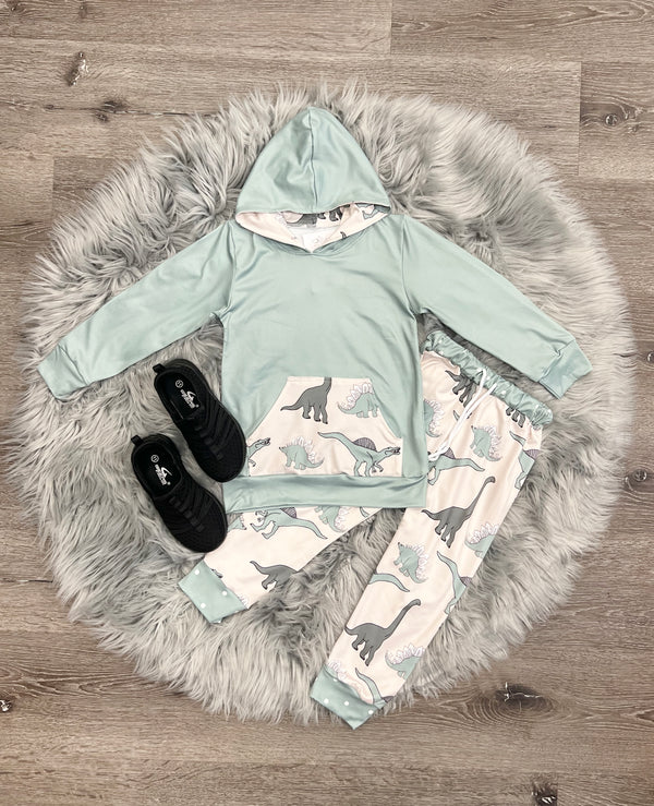 Dusty Blue Dino Set